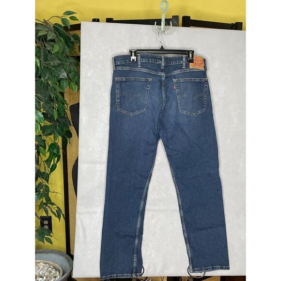 Levis Mens Denim Jeans W38 L30 Denim Cotton Elastane Blue Wash 501 Straight Fit - Picture 2 of 8